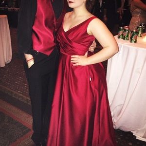 Gown from David’s bridal